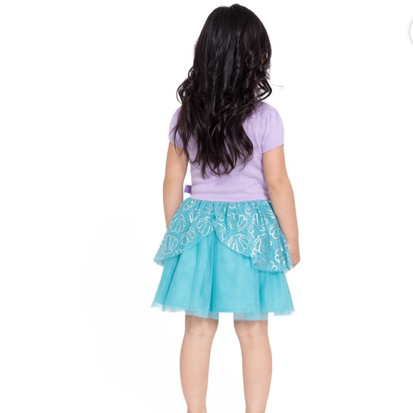 Disney Princess Toddler Girl Ariel Cosplay Sweater Dress, Sizes 12M- 2T - Picture 10 of 13